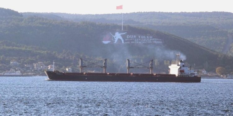 Çanakkale Boğazı’nda arızalanan gemi demirletildi