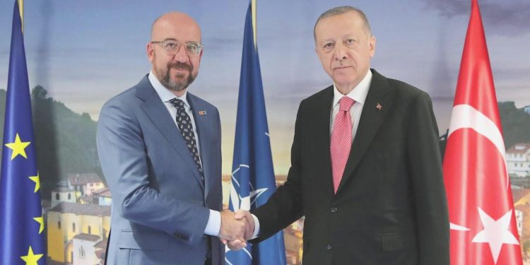 Cumhurbaşkanı Erdoğan Charles Michel ile görüştü
