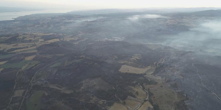 Çanakkale’deki orman yangını iki gündür sürüyor