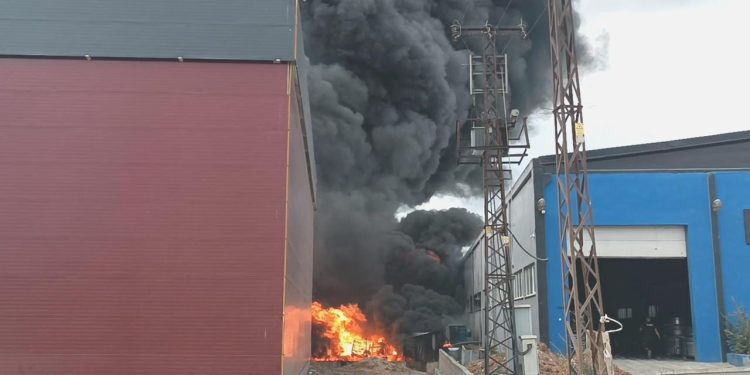 Tekirdağ’da kimya fabrikasında yangın