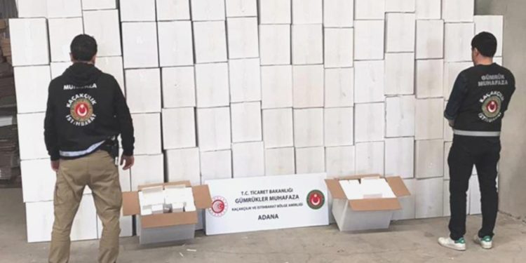 Adana’da 8 milyon 235 bin makaron ele geçirildi