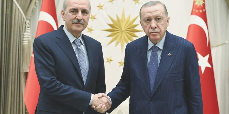 Erdoğan, TBMM Lideri Kurtulmuş’u kabul etti