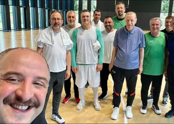 Cumhurbaşkanı Erdoğan basketbol oynadı