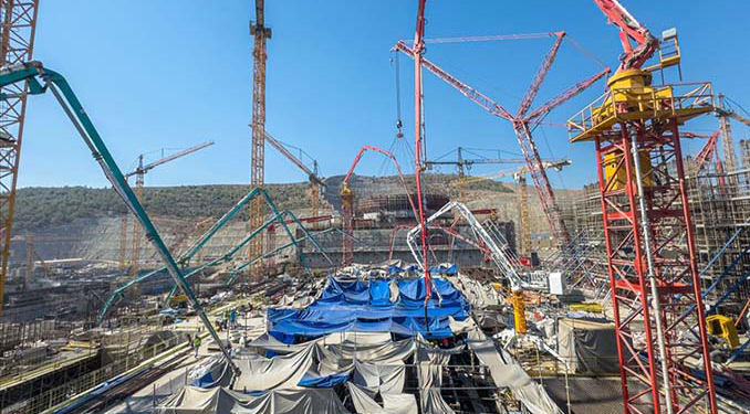 Akkuyu NGS’de türbin tesisinin temeline beton döküldü