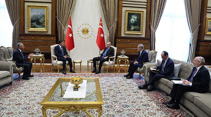 Erdoğan, IKBY Başkanı Barzani’yi kabul etti