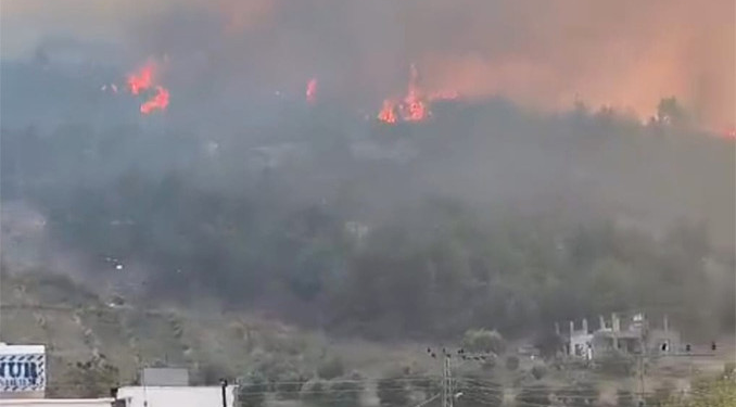 Hatay’da orman yangını: 4 ev tahliye edildi