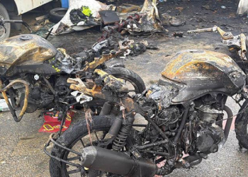 22 motosikletin kül olduğu olayda kundaklama iddiası