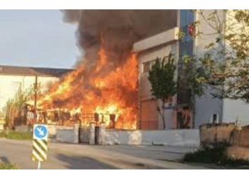 Pendik’te palet fabrikasında yangın