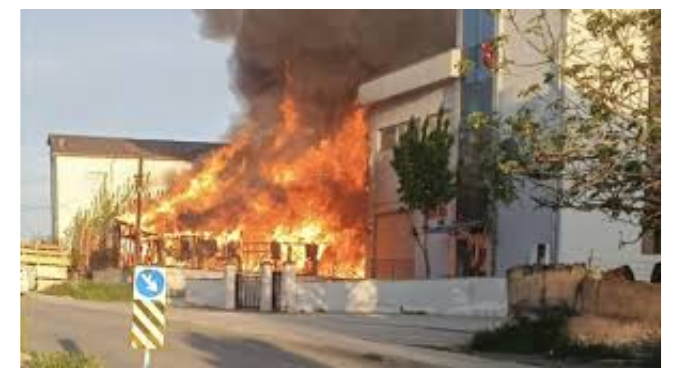 Pendik’te palet fabrikasında yangın