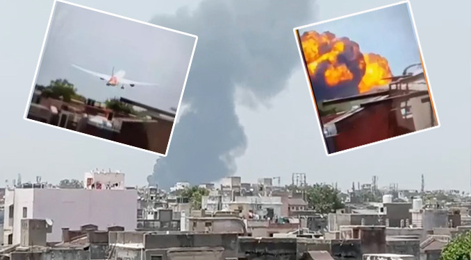 Hindistan’da 200’den fazla yolcunun bulunduğu uçak yere çakıldı